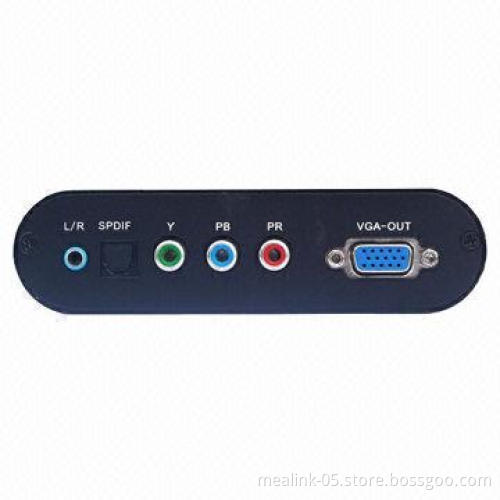 HDMI+HDMI to VGA/YPBPR +3.5mm Audio+Toslink Audio Converter, Supports 1,080P, 2CH/5.1CH Selectable